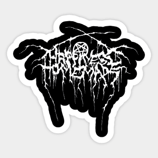 Happiness is Homemade Black Metal Sticker